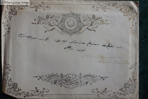 Brevetul unei decoratii otomane primite de Michel Onou.
